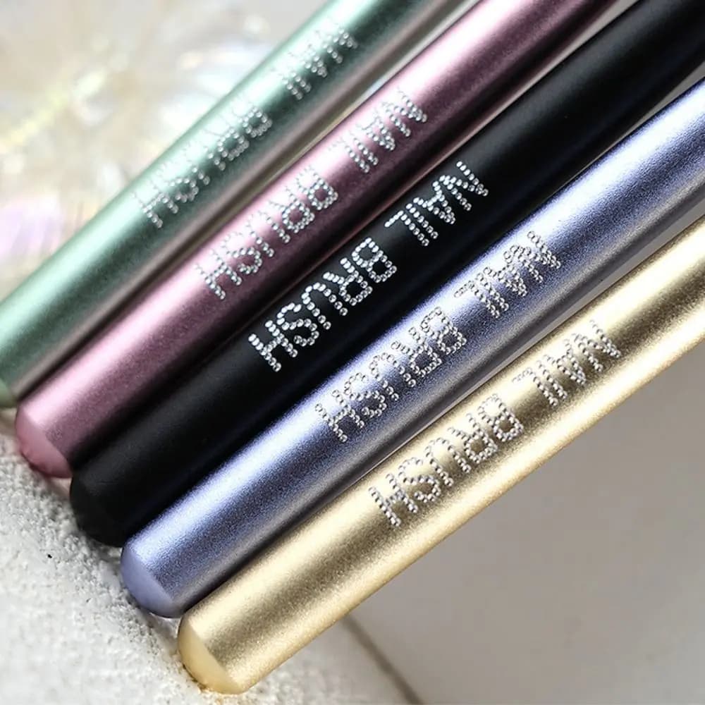 Professional 3 in 1 French Nail Brush Metal Handle Fine Tip UV Gel Pen Manicure DIY Nail Art Painting Pen Nail Art Tool