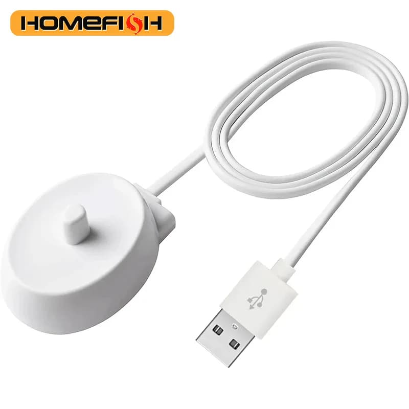 HOMEFISH 1pc Electric Toothbrush Replacement Charger For More Safety Compatible with Most Oral B Toothbrush
