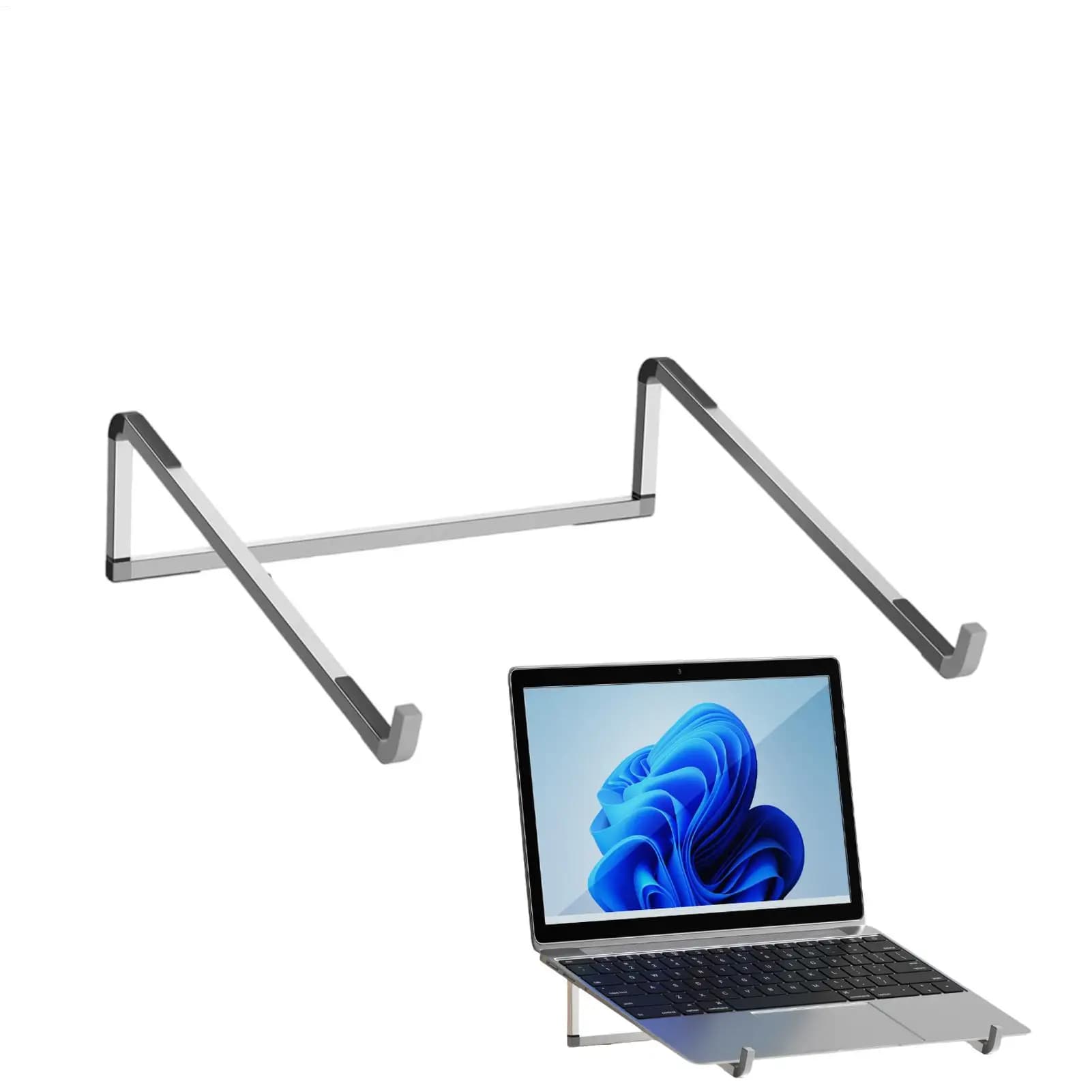 Folding storage aluminum alloy notebook stand portable desktop height increasing computer cooling stand For Collaborative