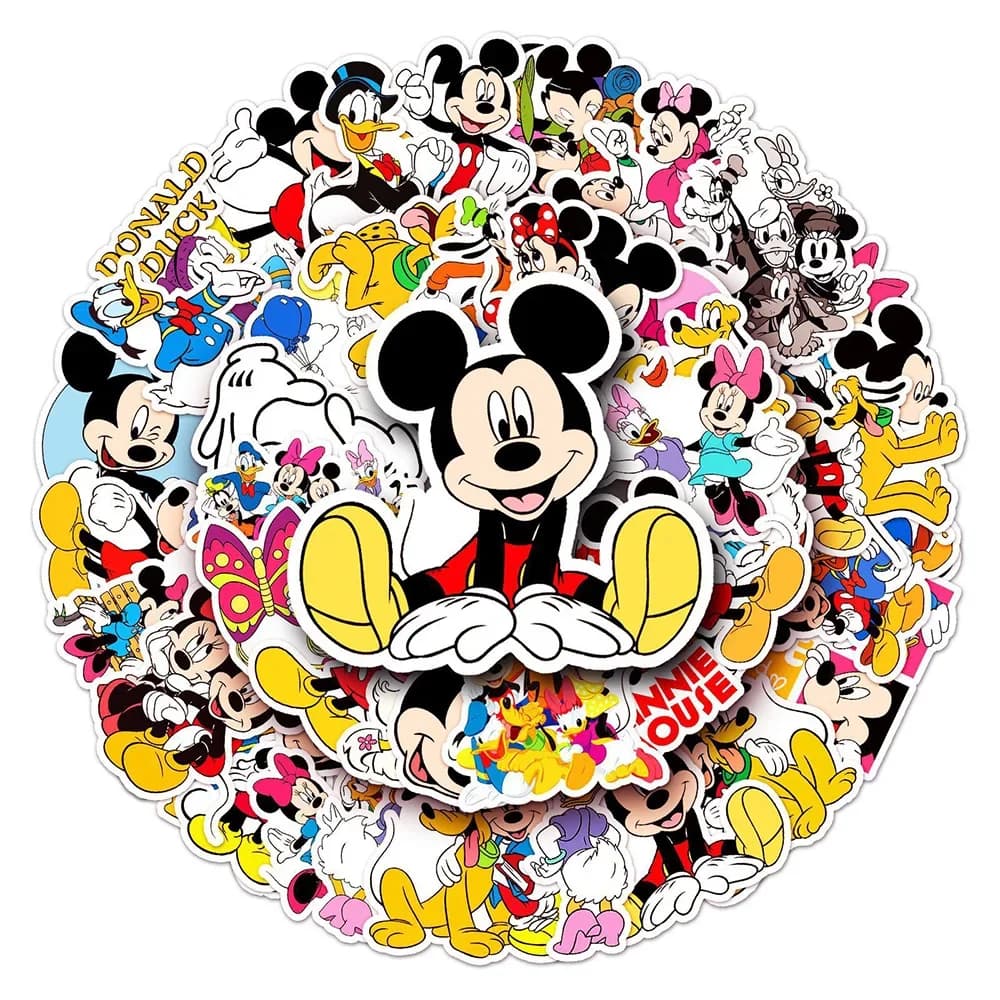 50 pezzi Disney Topolino adesivi fai da te laptop notebook skateboard chitarra graffiti impermeabili cartone animato adesivo per bambini giocattolo regalo