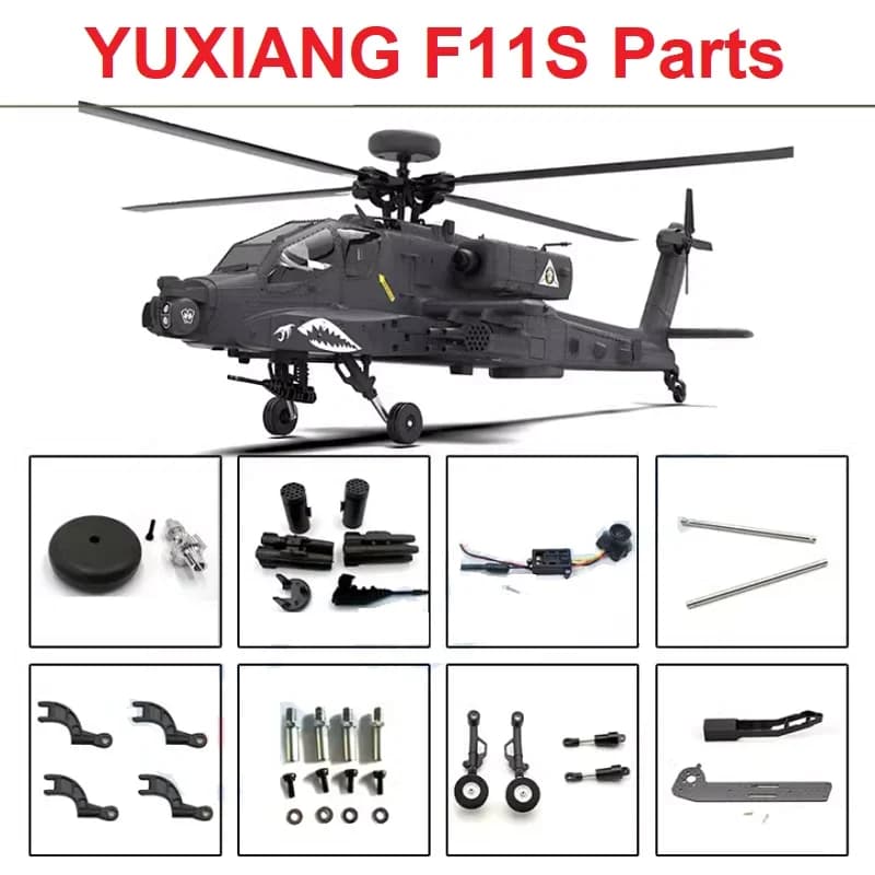 Ricambi e Accessori per Elicottero RC YUXIANG F11S F11-S: Scocca, Pale Principali, Motore, ESC, Carrello di Atterraggio, Asta di Coda, Servo, Albero, Elica