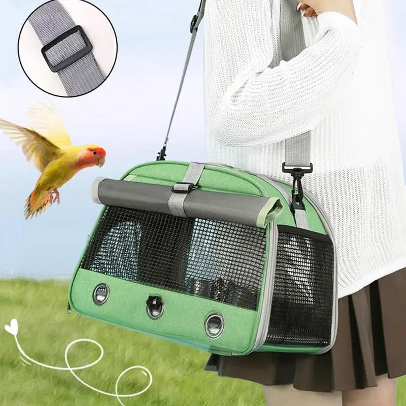 Borsa per il trasporto di uccelli Trasportino multiuso per pappagalli con cerniera Comodo trasporto per uccelli con pesce persico in piedi Forniture per uccelli per animali domestici
