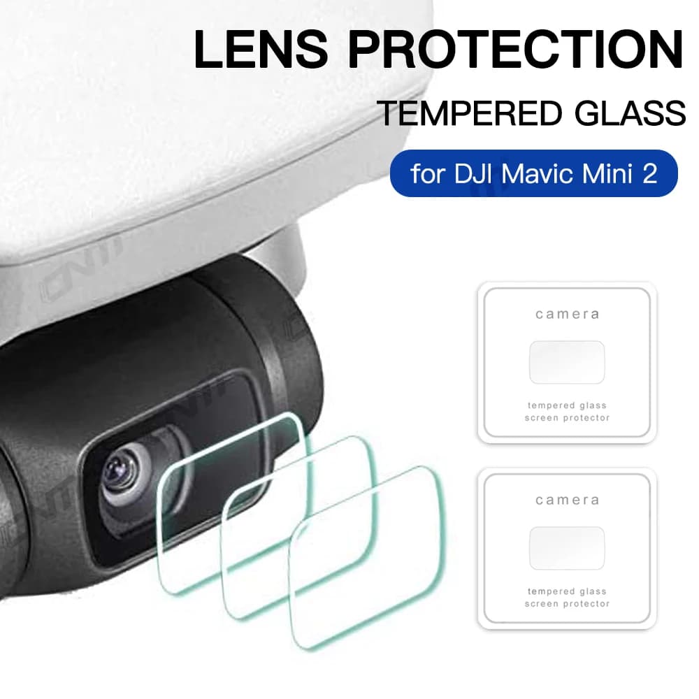 [3PCS] Protezione per obiettivo in vetro temperato per DJI Mavic Mini 2 - Accessori per pellicola protettiva in vetro antigraffio per obiettivo della fotocamera del drone