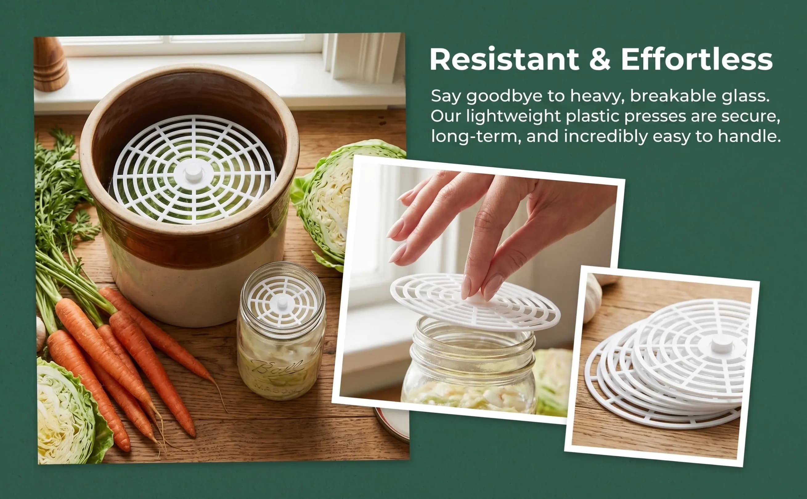 5Pcs Pickle Jar Press Tool Plastic Fermentation Mesh Weights 3In 6In Vegetable Pickle Fixing Plate for Home Use