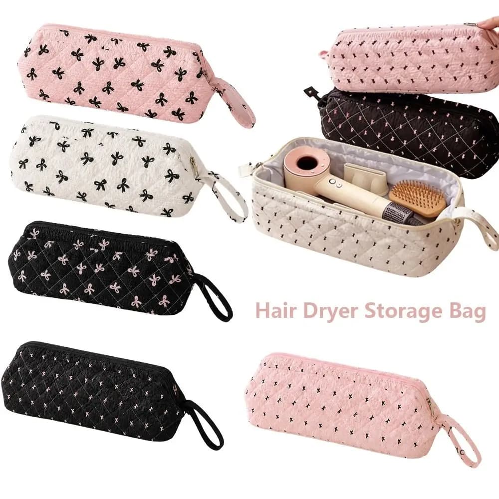 Multi-Purpose Hair Dryer Storage Bag Dustproof Multi-Functional Curling Iron Pouch Large Capacity Zipper Closure
