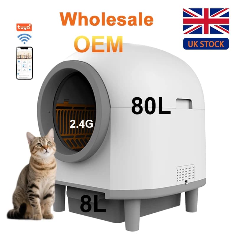 Automatic Smart Cat Litter Box APP Control Odor Removal with 10 Safety Sensor Radars Self Cleaning Litter Box for Multiple Cats