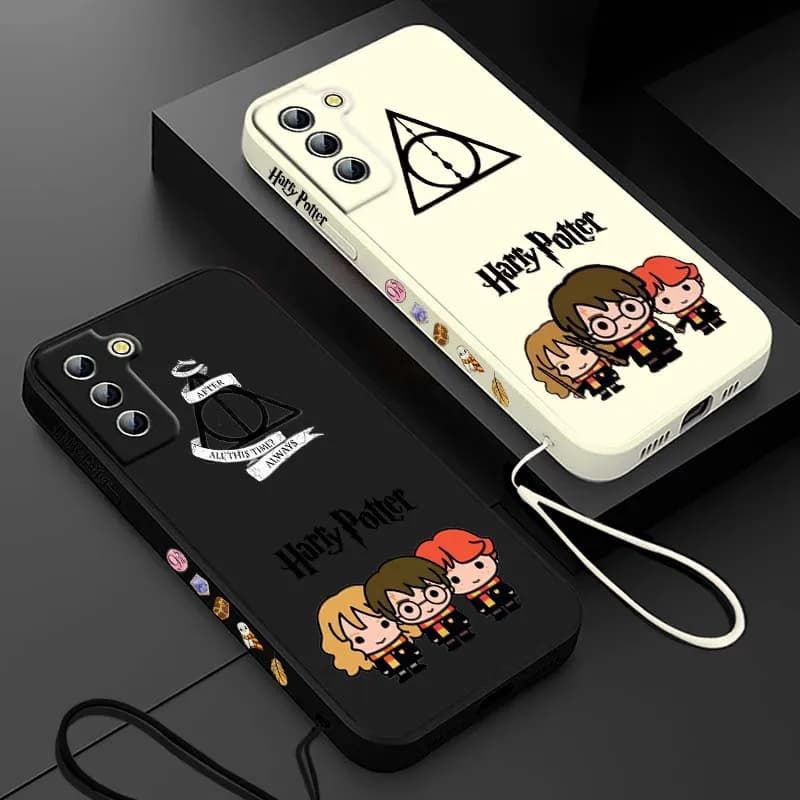 Cartoon H-Harry P-Potter For Samsung Galaxy S26 S25 S24 S23 S22 S21 S20 Ultra FE Plus Liquid Left Rope Phone Case Cover