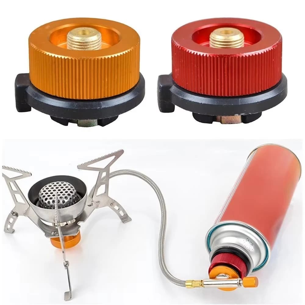 Adapter for Camping and Hiking cooker, Separate Stove Converter, Automatic Shutdown Connector for Cartridges and Gas Tanks