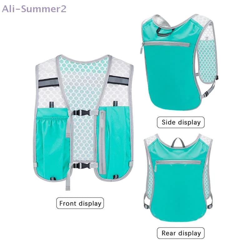{MX} Light reflective sports vest backpack Moisturizing backpack with phone pocket Bag to store bicycle ride