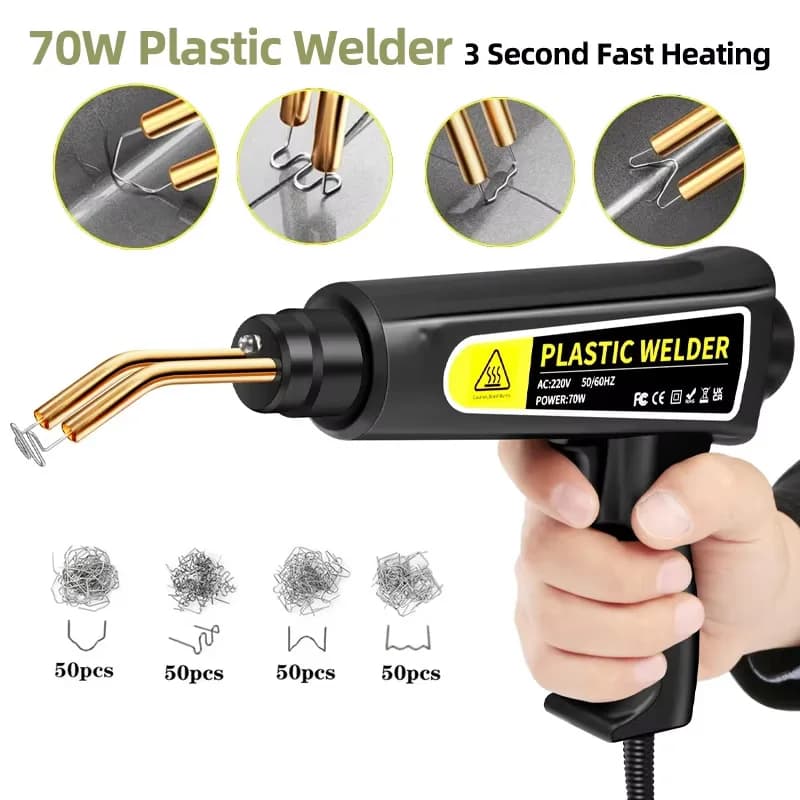 Nuova pistola per saldatura in plastica riparazione paraurti auto saldatore laminatore di calore kit di riparazione paraurti 200 pezzi riparazione chiodo saldatore multifunzione