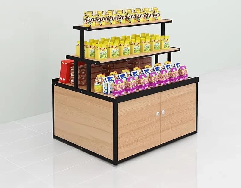 Scaffale da supermercato espositore peso sciolto piccoli alimenti frutta secca armadio per cereali sfusi biscotti armadietto per snack commerciale