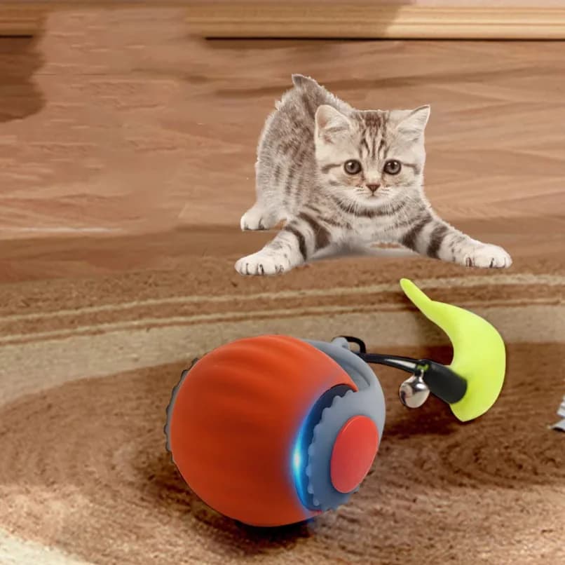 Palla intelligente per gatti, giocattolo elettrico per gatti, palla auto-attrattiva contro la noia, sicura e resistente ai morsi, giocattolo per animali domestici