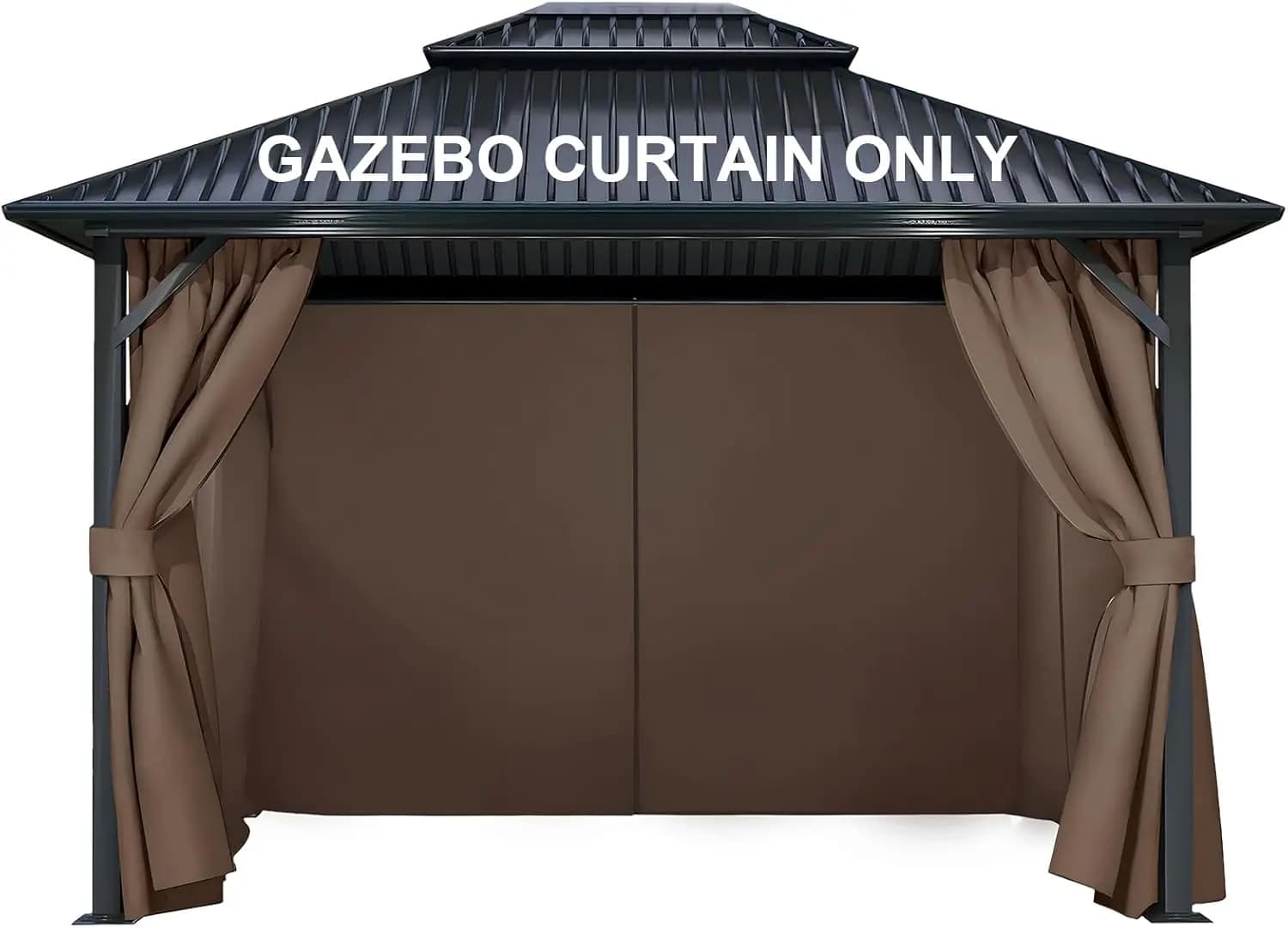 Tende di ricambio per gazebo a 4 pannelli 3x3 m, pareti laterali per patio con doppia cerniera per tettoia esterna