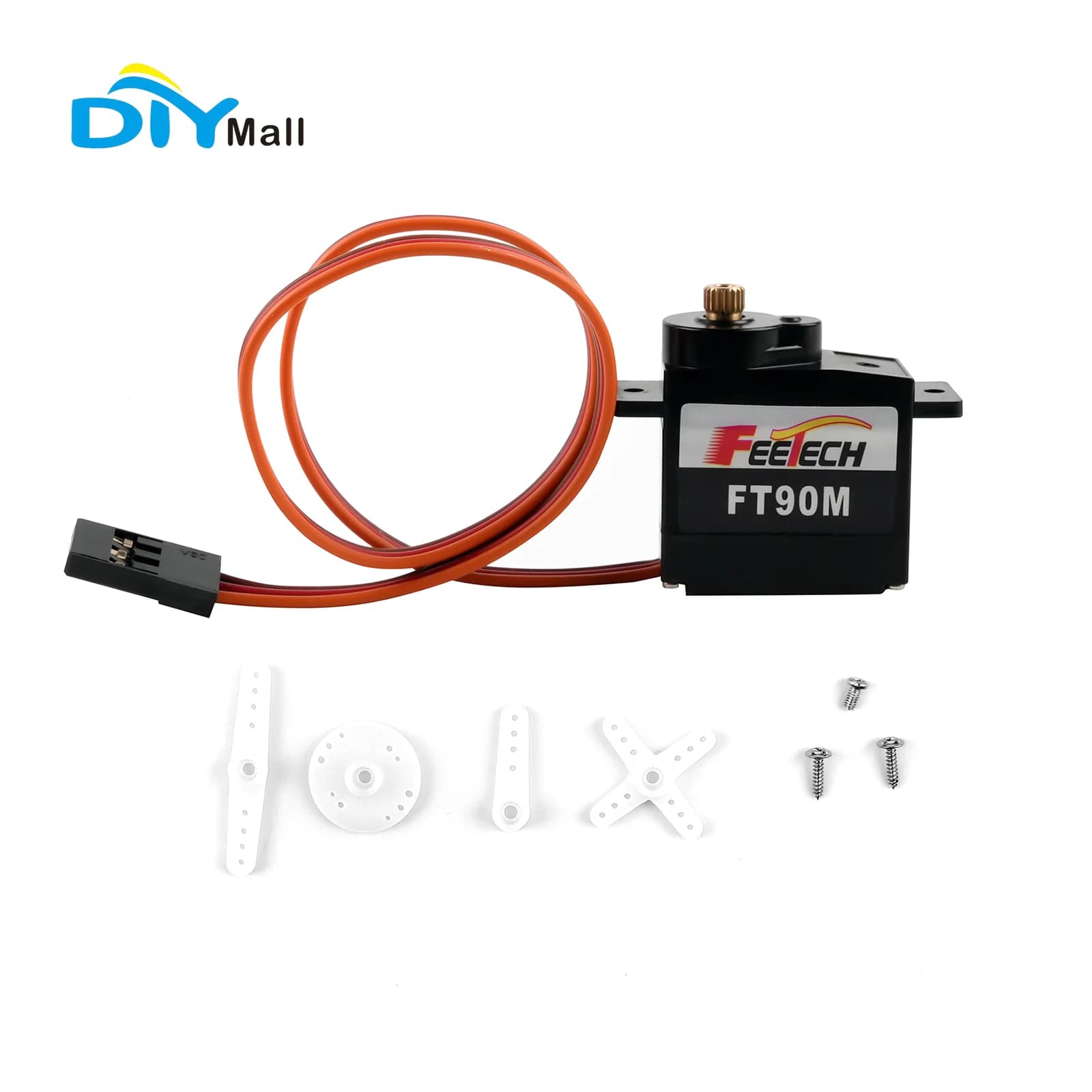 Feetech FT90M1000 Servo digitale 2,3 kg/cm Coppia 9 g Micro 280 ° Ingranaggio semimetallico grandangolare per robot/smart lock/auto RC