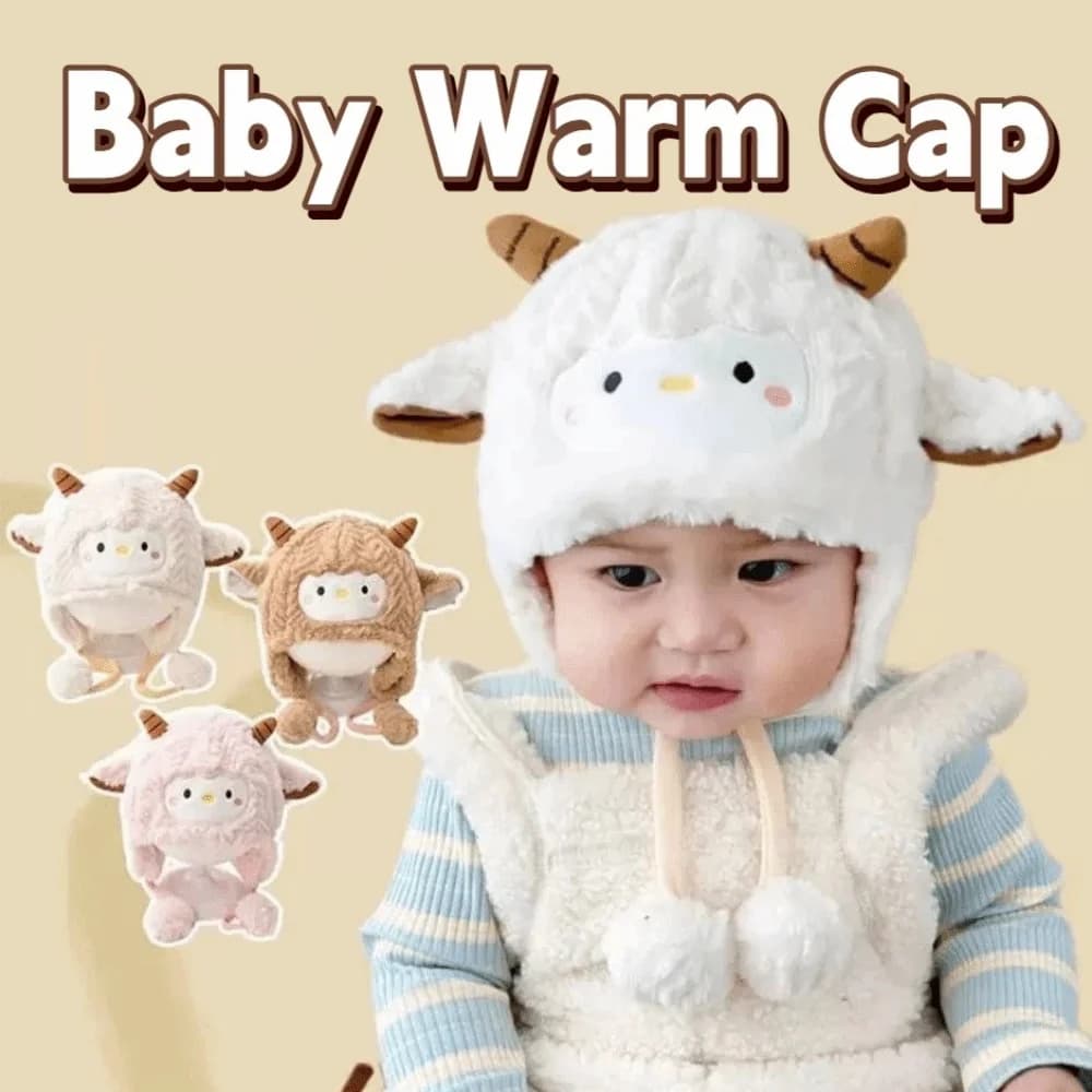 Cappello di protezione per le orecchie del bambino invernale Simpatico cartone animato Pecora Berretto di peluche infantile Cartoom Caldo pile di agnello Paraorecchie per bambini Berretti