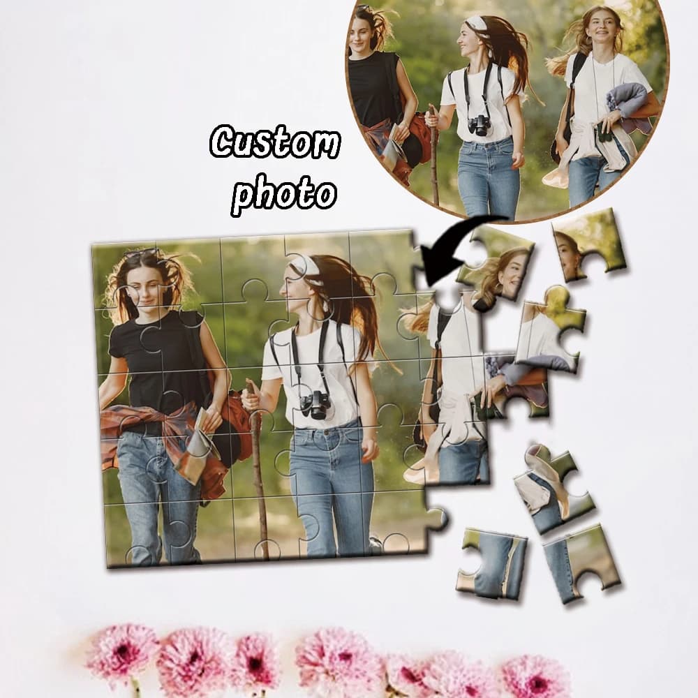 Puzzle in Legno Personalizzato con la Tua Immagine, 35/300/500/1000 Pezzi, Puzzle Fai-da-Te per Adulti e Bambini
