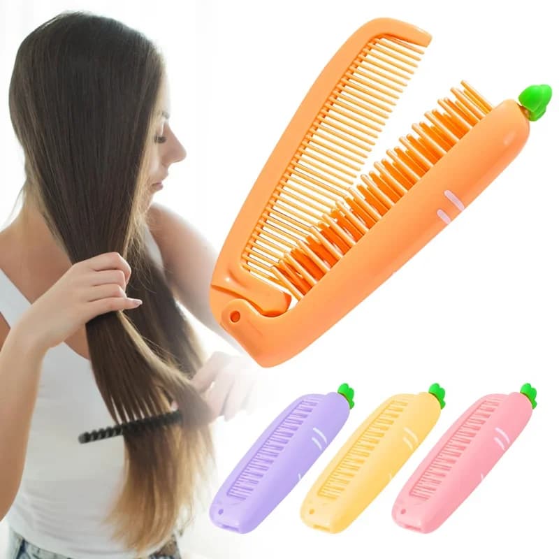 Pettine portatile a denti morbidi per bambini spazzole per capelli pettine pieghevole simpatico cartone animato per bambini ragazzi ragazze spazzole e pettine per la cura dei capelli del bambino