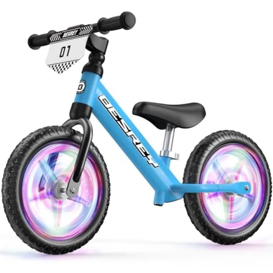 2 Year Children's Bike: Frame Entirely in Metal, 12 Wheels Autoluminose, Square Custom with 4 Sets of Stickers Bonus, Bicycle with Adjustment