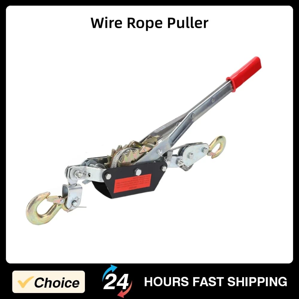 Heavy Duty Power Extractor 2/4T Gear Rider Manual Power Extractor for Wire Rope Clamp Tool Mini Tensioner Double Hook Lift Tool