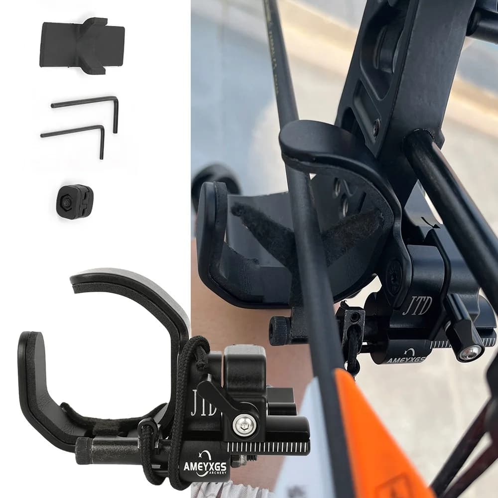 Compound Bow Drop Away Arrow Rest Right Hand Black Aluminum Vibration Damping Design Adjustable Arrow Rest for Archery Hunting Target Practice