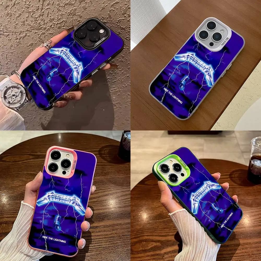 Rock Band M-METALLICA phone cover for 17 16 15 14 13 12 11 Pro Max Air Plus with magnetic wireless charging and shock protection
