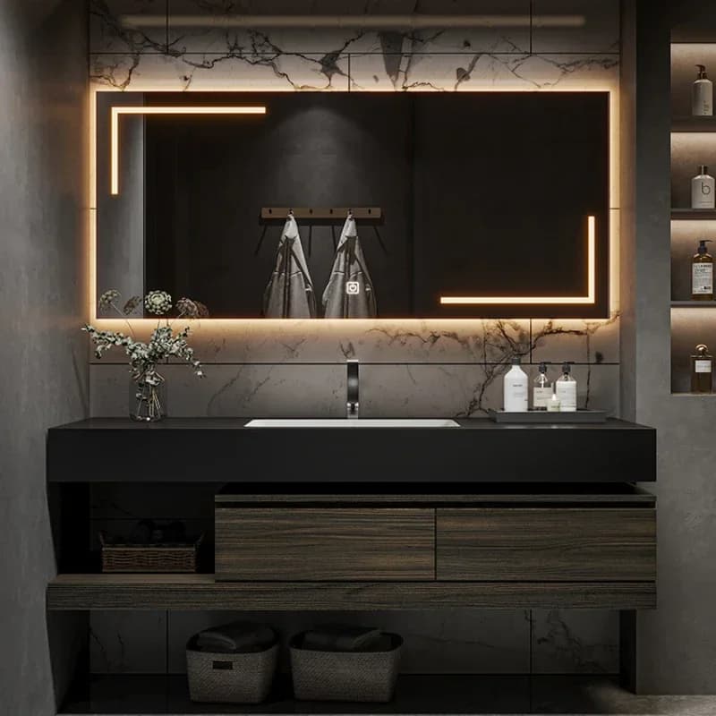 Washing Machine Cabinet Drawer Bathroom Kit with Mirrors Furniture Column Narrow Storage Corner Closed Toilet Locker Casa Arredo