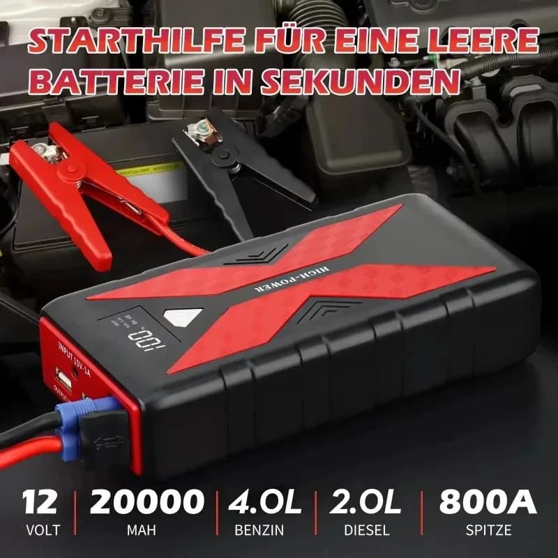 20000mAh 800A Avviatore di emergenza per auto Accumulatori e caricabatterie di riserva X8 Batteria per auto portatile 12V Booster Car Dispositivo di avviamento Auto Buster Starte