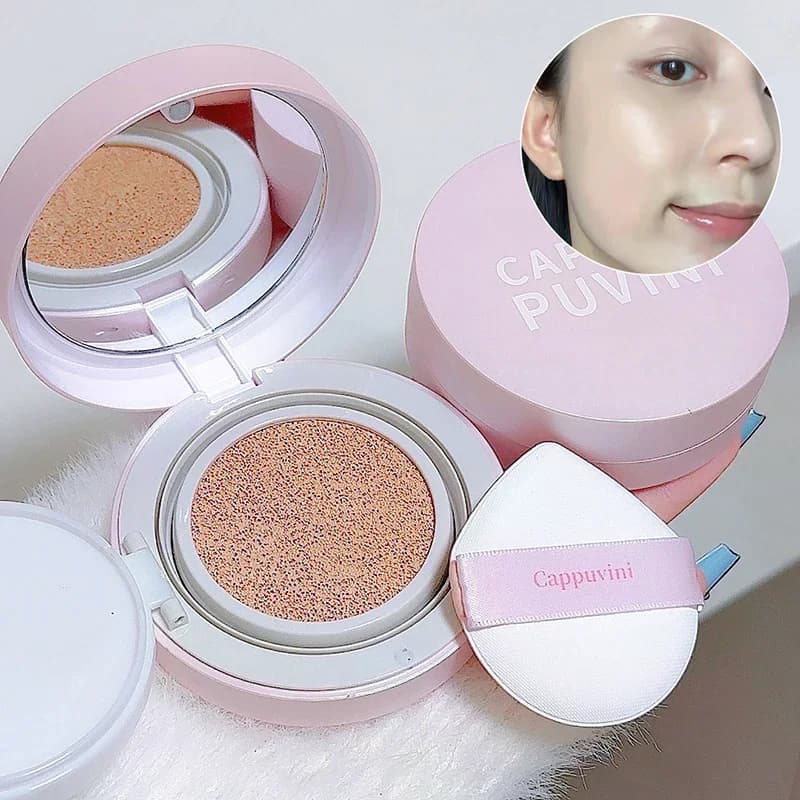 Cappuvini Moisturizing Air Cushion Cream Light Waterproof Natural Liquid Foundation Brightens Skin Tone Air Cushion BB Cream