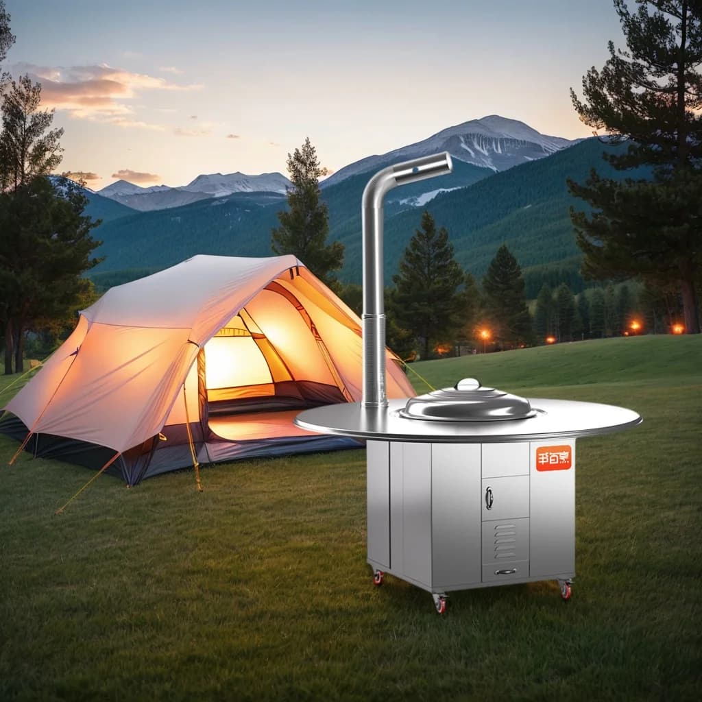 Stufa a Legna Portatile ad Alta Efficienza per Campeggio all'Aperto, Design Premium in Acciaio Inossidabile