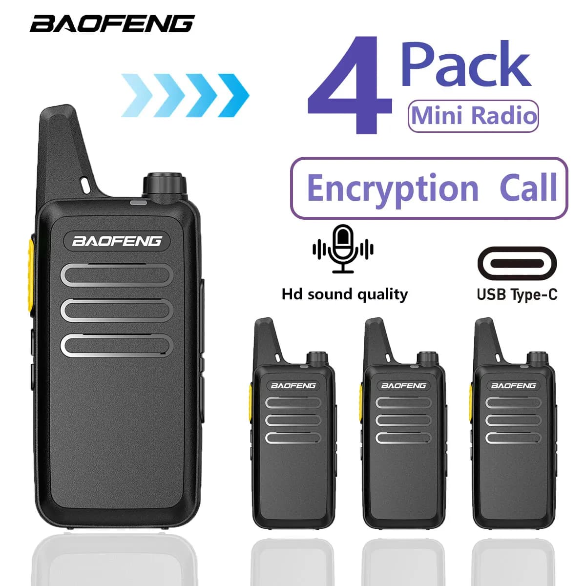 2PCS Baofeng BF-T20D GMSK Digitale Walkie Talkie Riduzione del rumore Chiamata crittografata 2s Frequenza di copia VOX BF-888S UV-5R Ham Radio