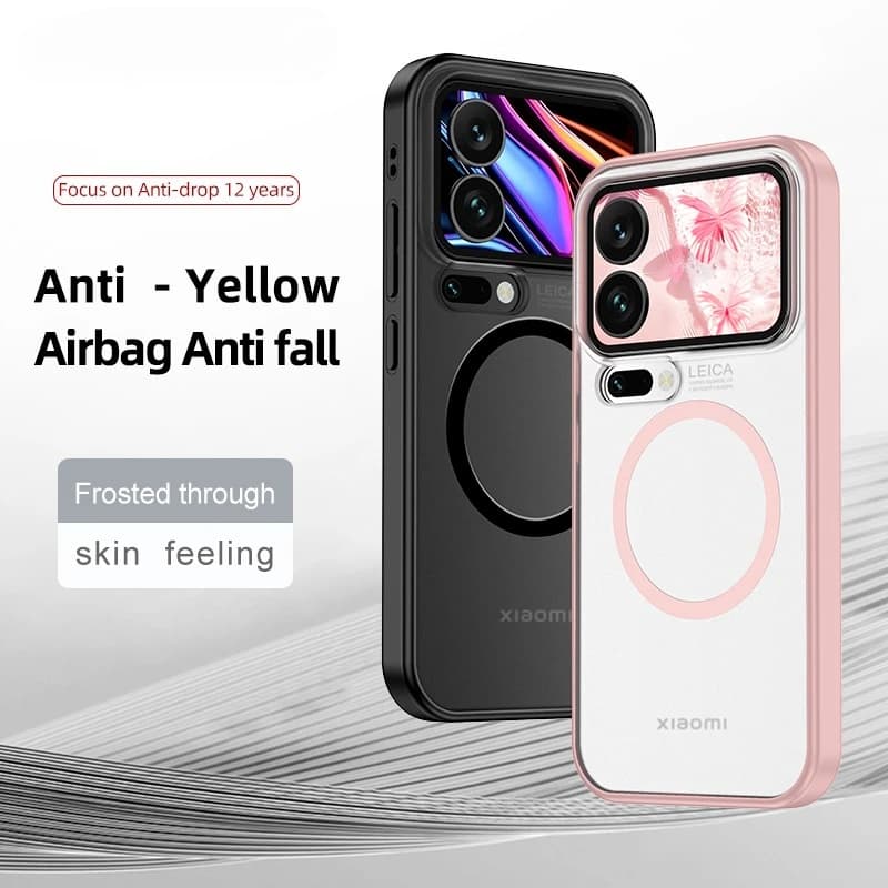 Per custodia magnetica in acrilico Magsafe per Xiaomi 17 Pro Max Cover per Xiaomi Mi 17pro Custodie posteriori per telefono PC + TPU antiurto traslucido