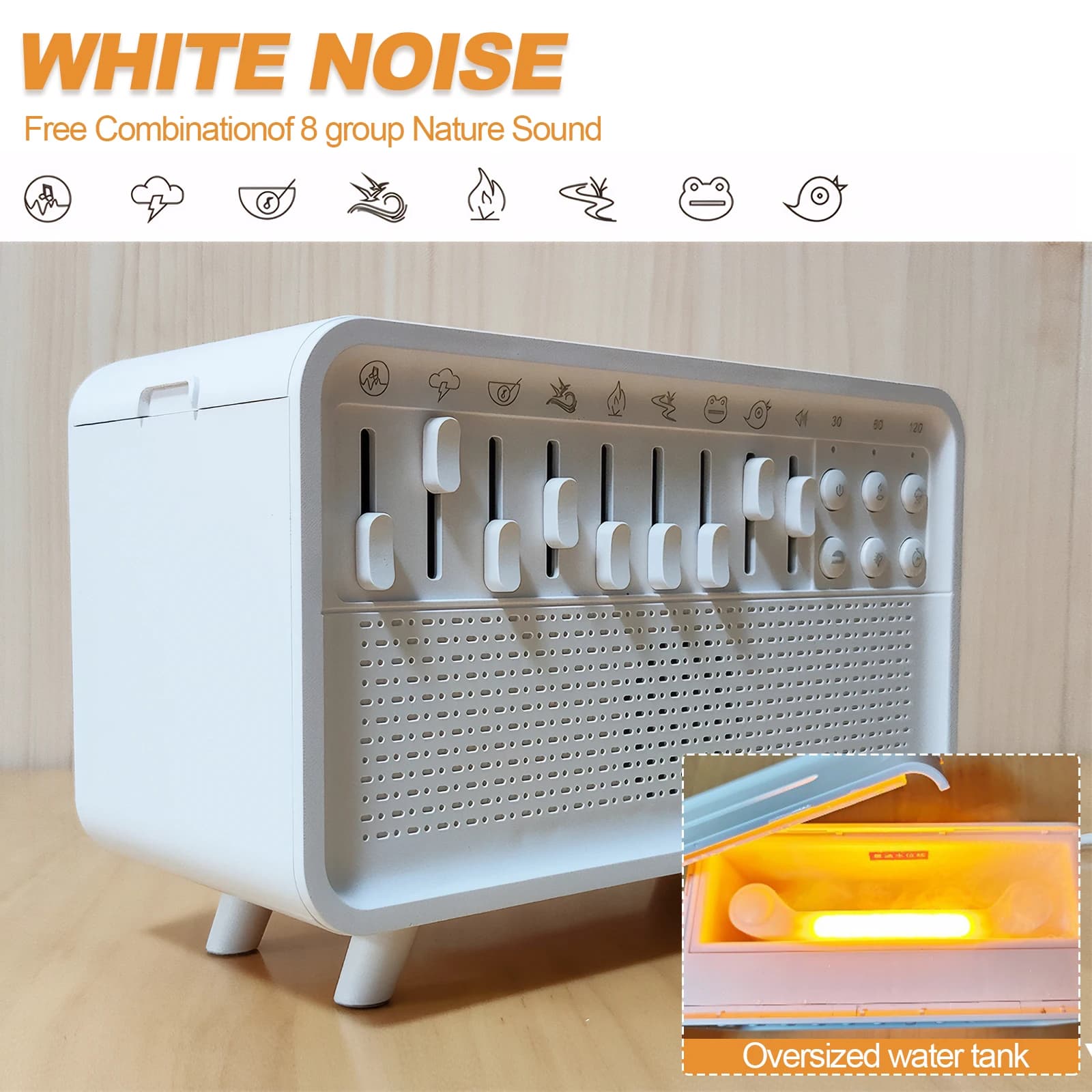 Portable Bluetooth Speaker Smart Sleep Aid Speaker White Noise Sleep Aid Night Light Sleep Sound Machine Essential Oil Humidifie