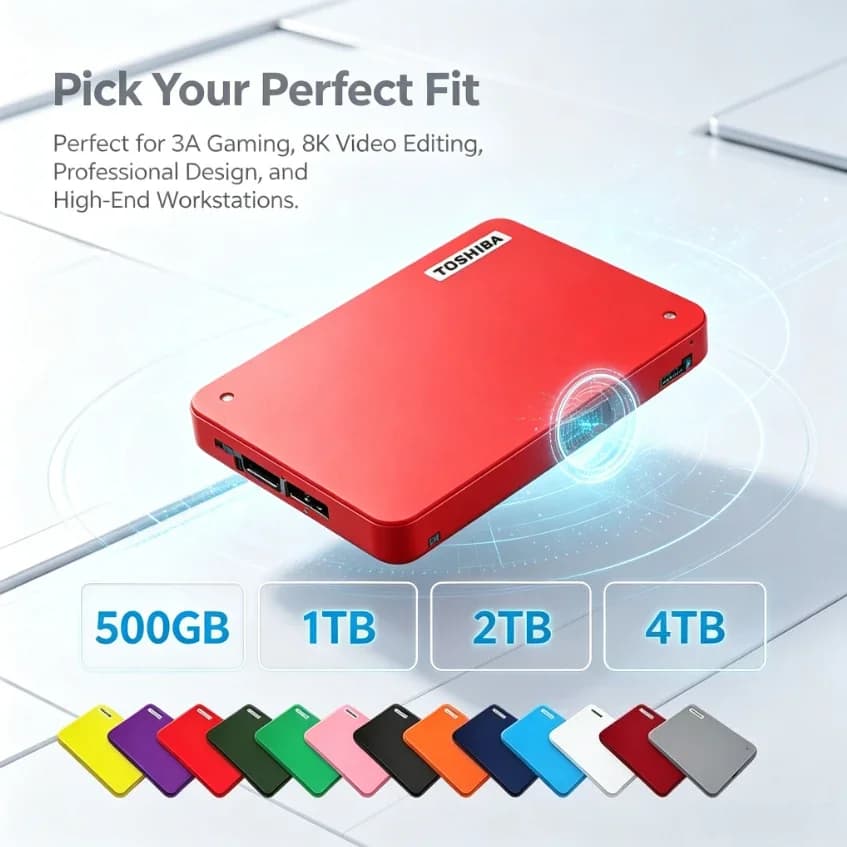 [Brand+] New Original A3 Army Green/Yellow/Red Portable External HDD USB3.0 High Speed Storage 500GB-4TB Black For PC Laptop Mac