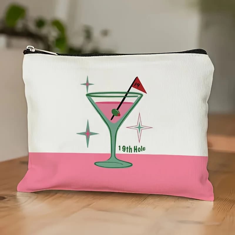 A make-up bag for golf enthusiasts: nice multifunctional case with zipper for women, bag to store jewelry