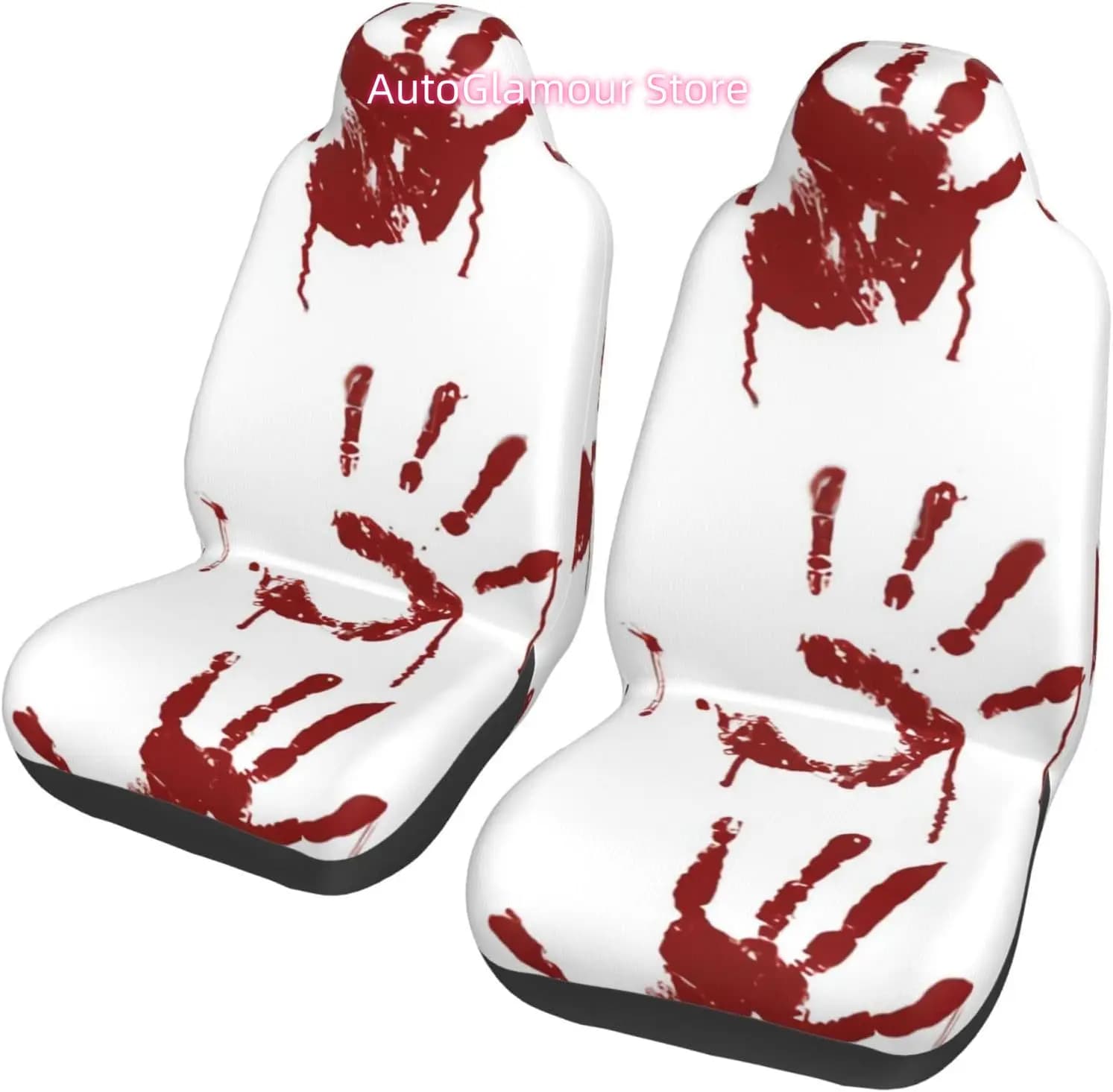 Halloween Bloody Handprints Fashionable and Durable Car Seat Covers in Two Sets, Protecting The Car Seats