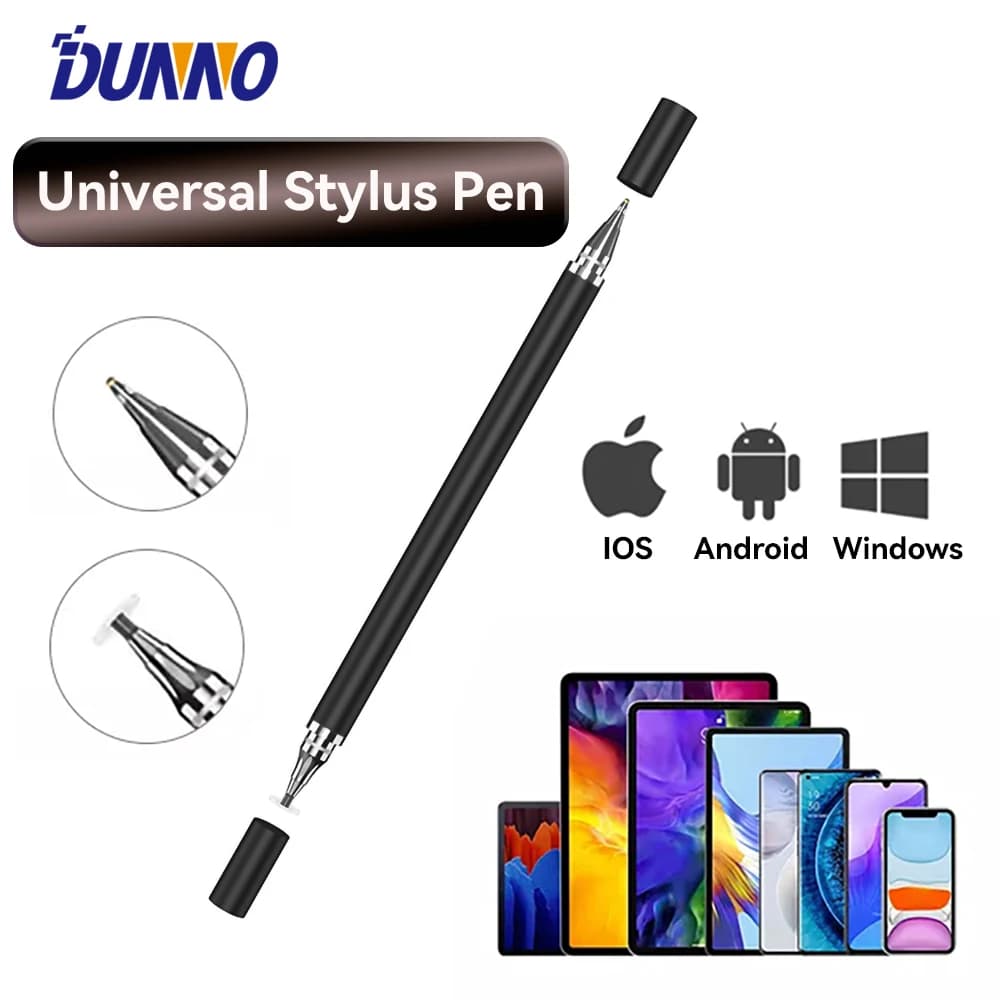Penna stilo universale 2 in 1 per Android IOS Windows Phone iPad Tablet accessori per disegnare Tablet Touch Pen con schermo capacitivo