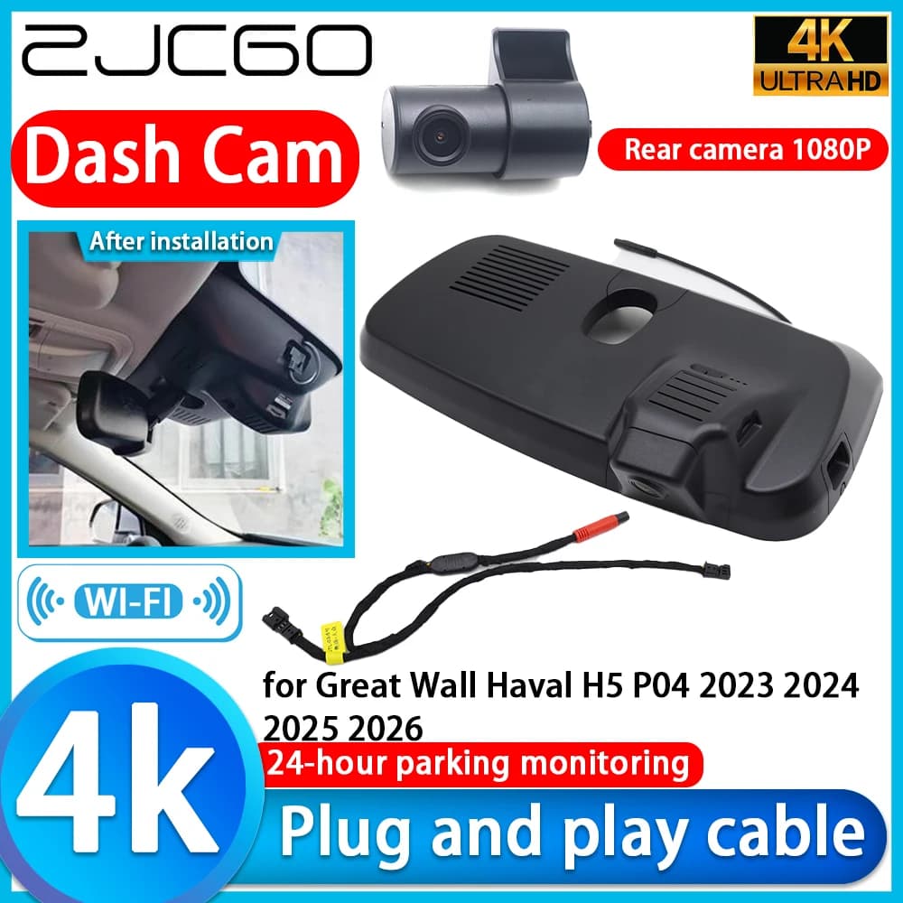 Telecamera DVR 4K per Auto Great Wall Haval H5 P04 2023 2024 2025 2026, Dash Cam UHD con Lente Sony, Monitor 24h, Registratore Video, Visione Notturna