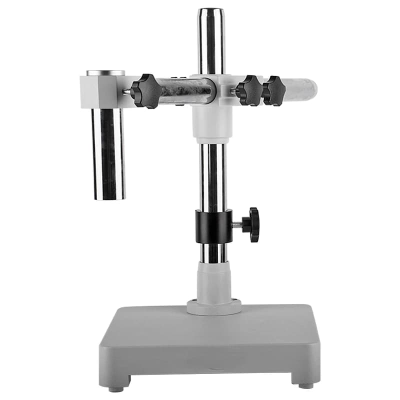 Supporto universale a braccio singolo per microscopio stereo con apertura dell'obiettivo da 76 mm, supporto per microscopio a lunga distanza di lavoro