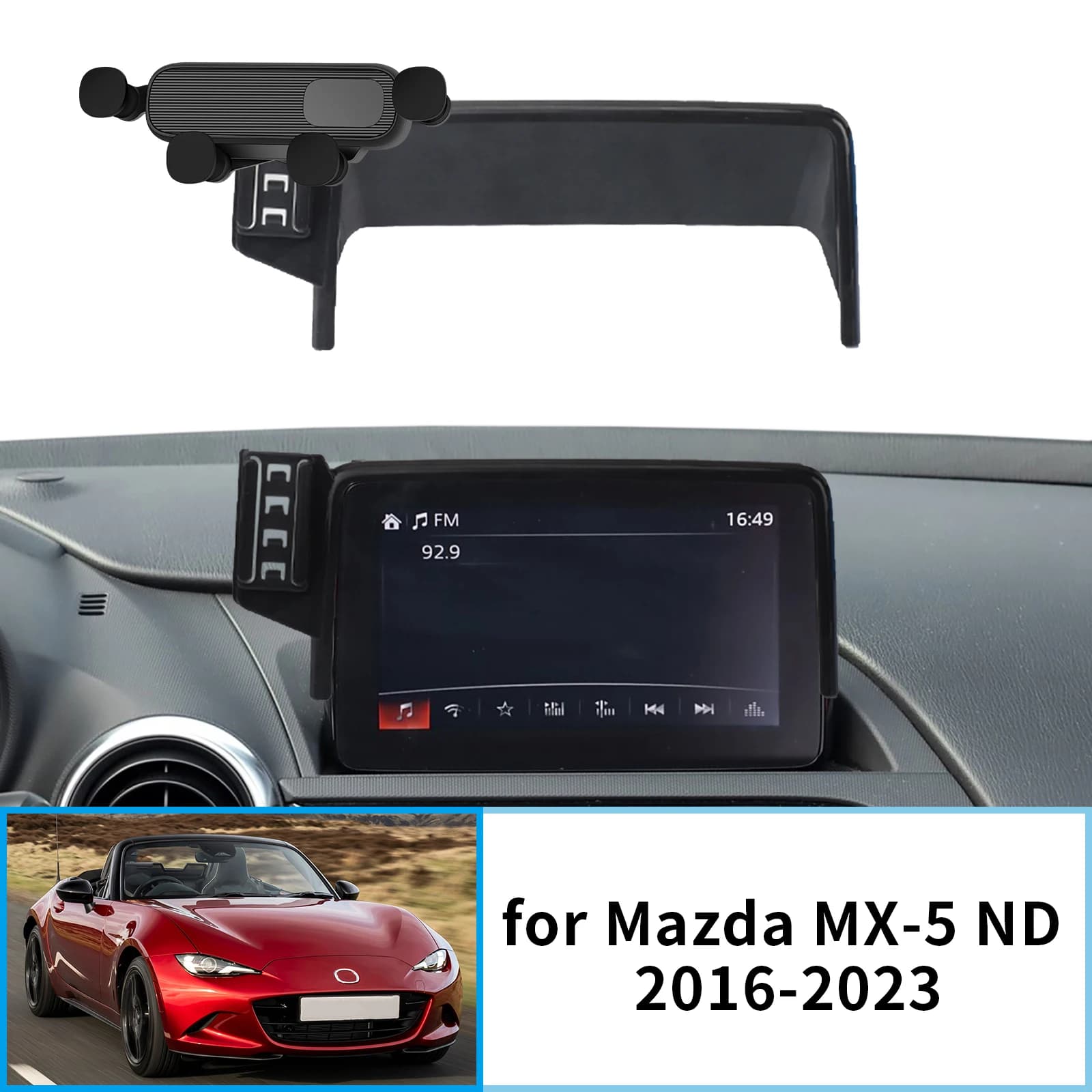 Support for car mobile phones for Mazda MX-5 2016-2023 ND MX5 Miata Roadster GPS bracket Navigation support Car accessories