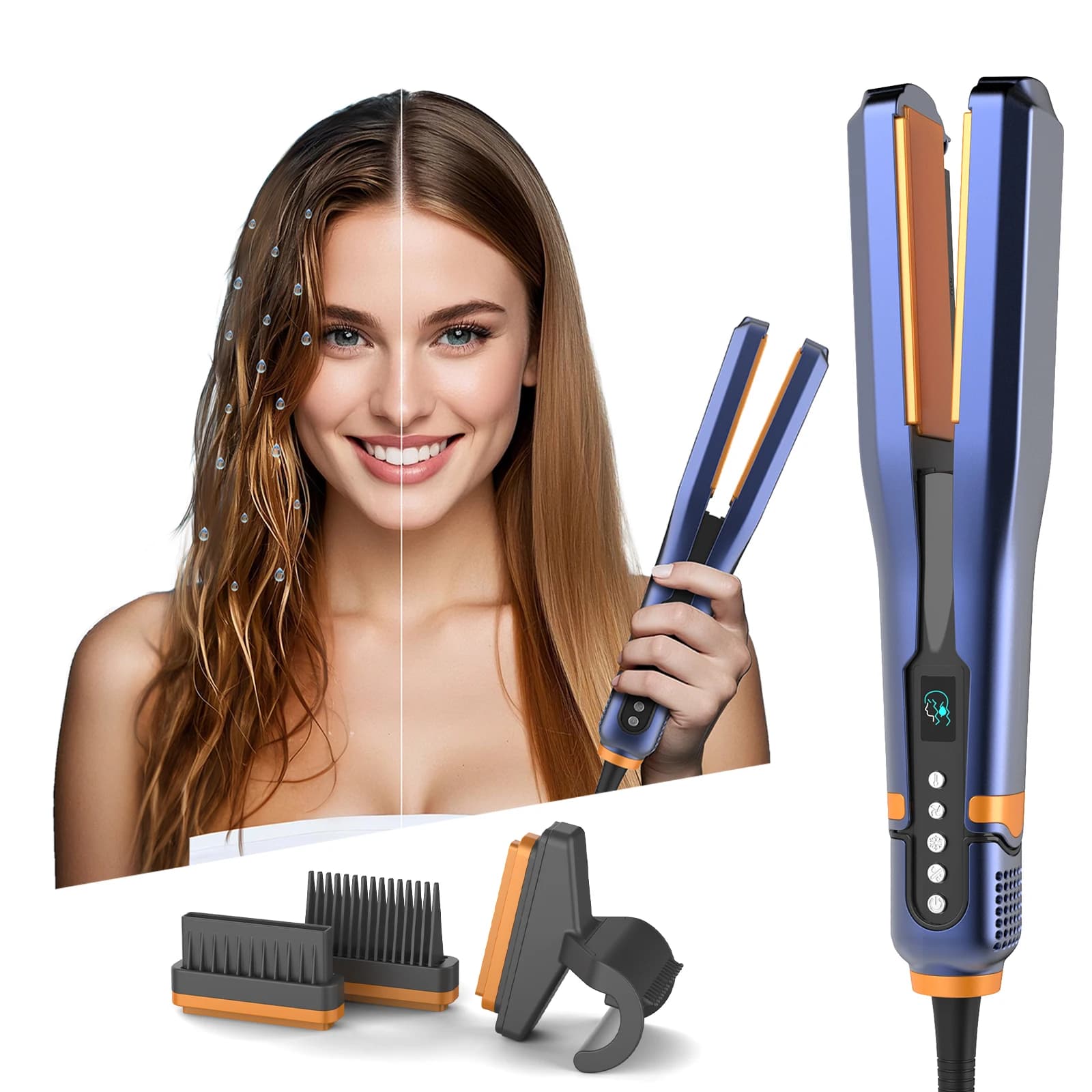 Iron Multi Styler Airstyler Hair dryer Wet To Dry Plancha Cabello Hair styling tools Air flow Ceramic hair plate