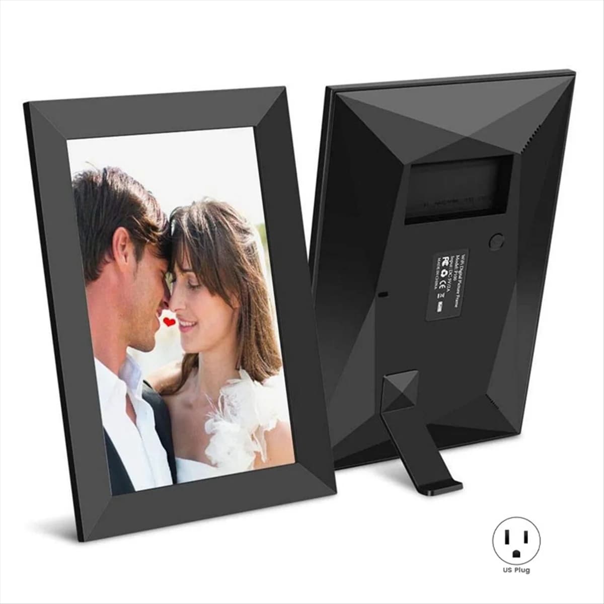 Cornice digitale A002 Cornice per foto WiFi da 10,1 pollici 32G 1280x800 HD IPS Touch-Screen Rotazione automatica Condivisione foto tramite APP (Regno Unito)
