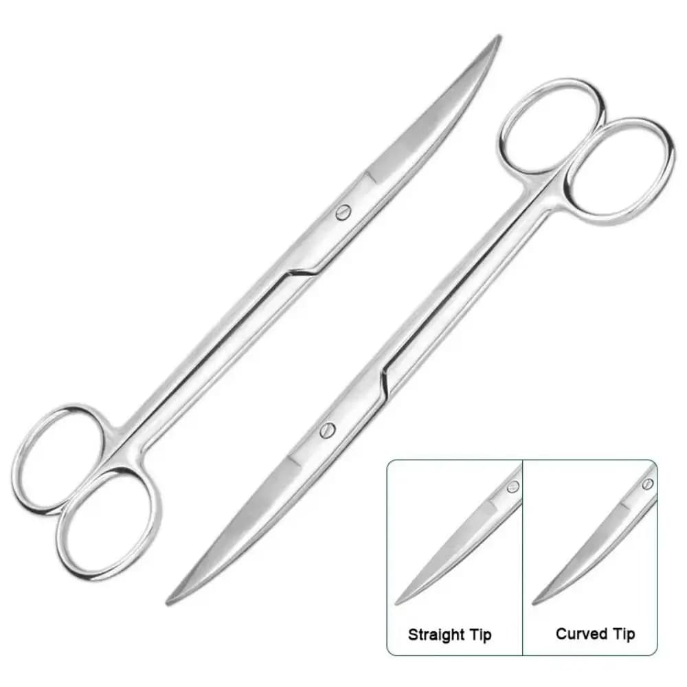 Forbici chirurgiche in acciaio inossidabile medico veterinario per animali da 10 cm / 11,5 cm / 13 cm / 14 cm / 16 cm Forbici per taglio di capelli con punta curva dritta