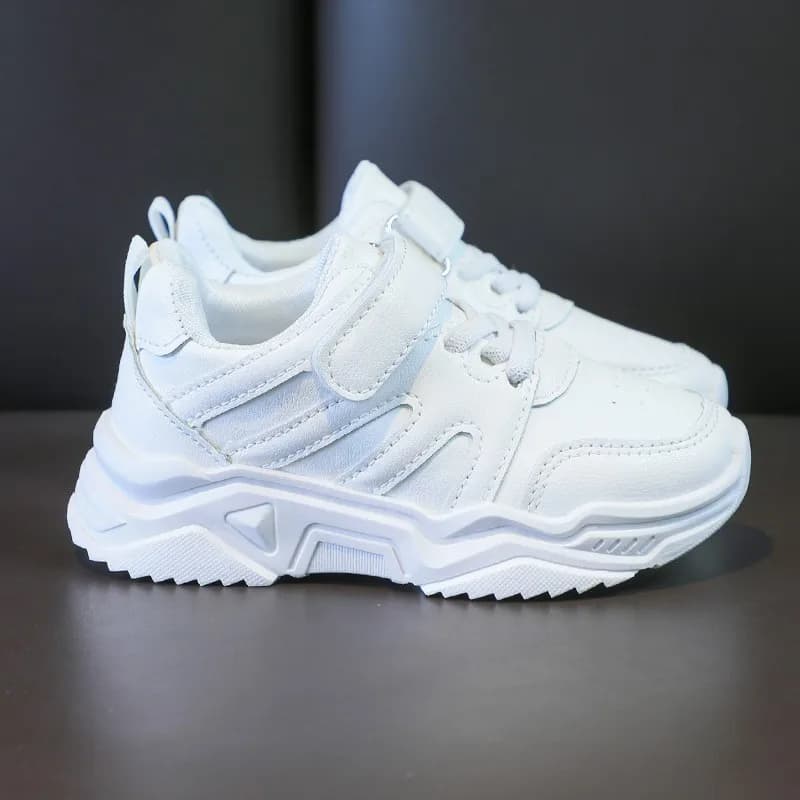 Primavera bambini Sneakers bianche per il tempo libero Chunky Concise Fashion Boys Girls scarpe sportive 26-37 Running All-match scarpe da ginnastica per bambini