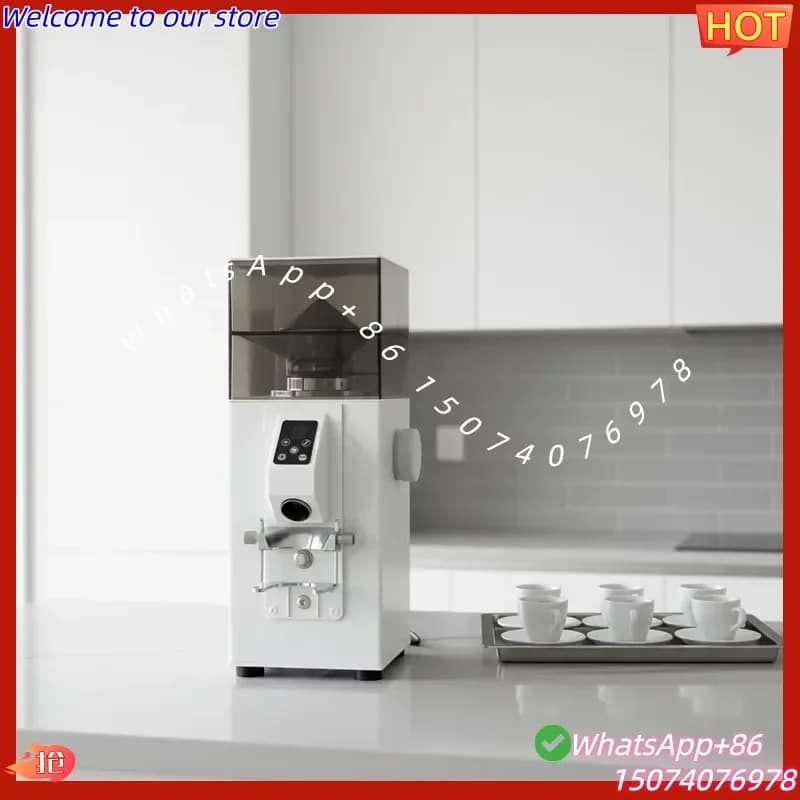 2026 Electric Coffee Bean Grinder 64mm Flat Burr Multi Purpose 18 Grind Settings 500g Hopper Quantitative Grinding Commercial