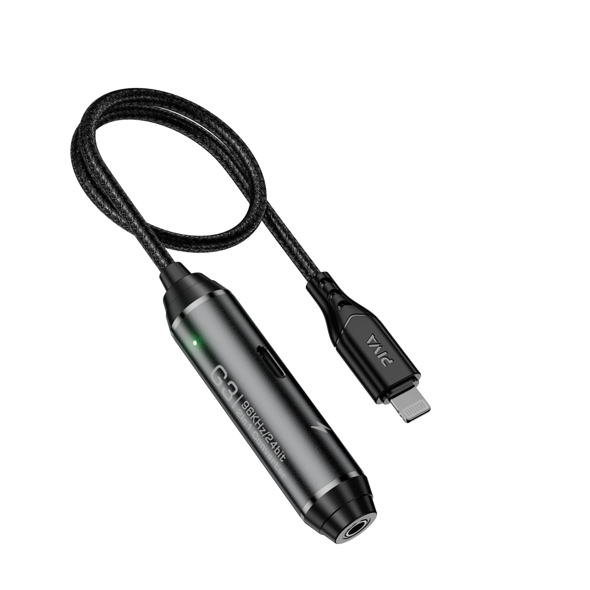Cavo Piva 40 cm Convertitore di ricarica rapida 2 in 1 PD 20 W DAC 24 bit/96 Khz Adattatore audio HIFI Illuminazione a 3,5 mm per laptop