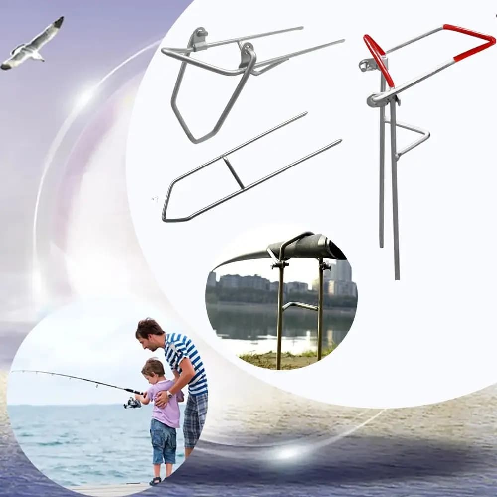 Fishing Gear Tool Adjustable Fishing Rod Pole Stand Storage Rack Bracket Fishing Rod Rest Professional Insert Ground Outdoor
