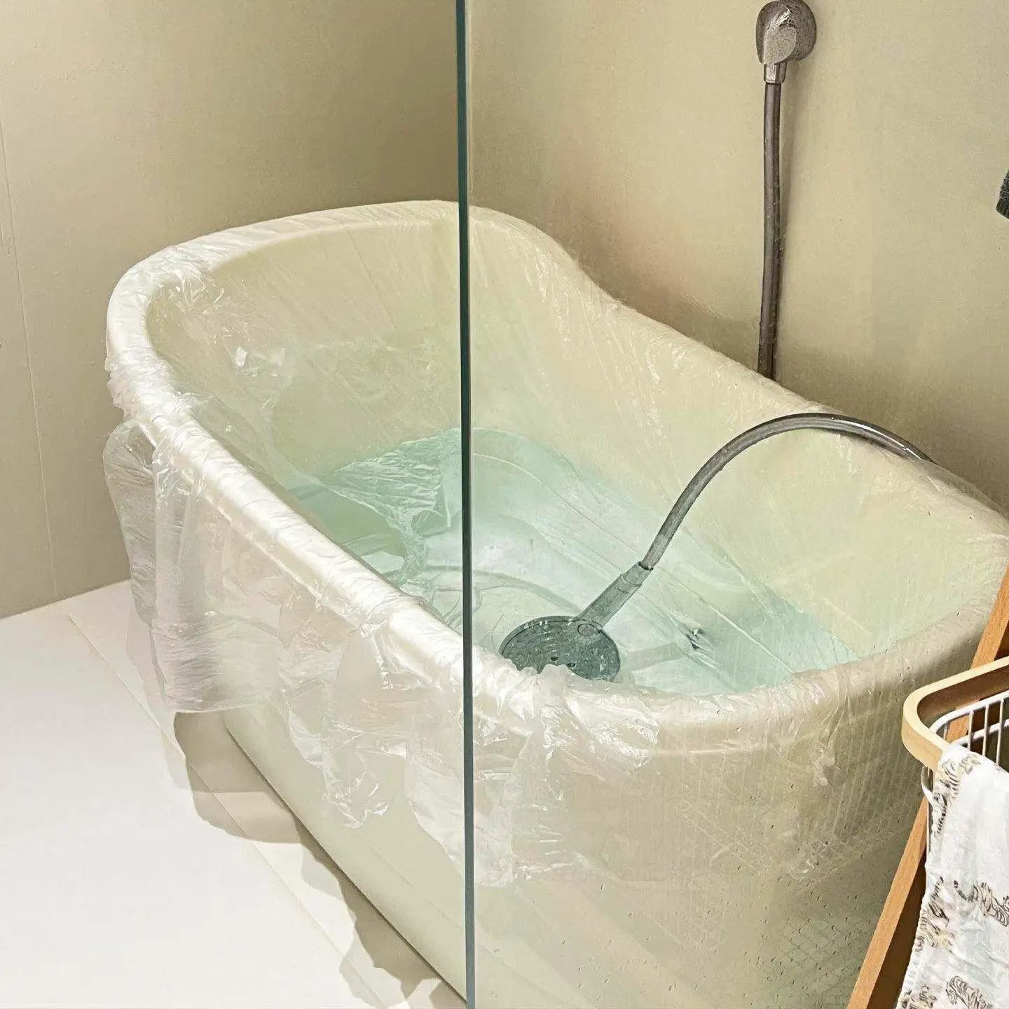 Disposable Cover for Bathtub for Hotel, Individual Packing, Anti-Slip Pad for Baby Bag, Laundry and Swimming Bag, Brand Blue Valley