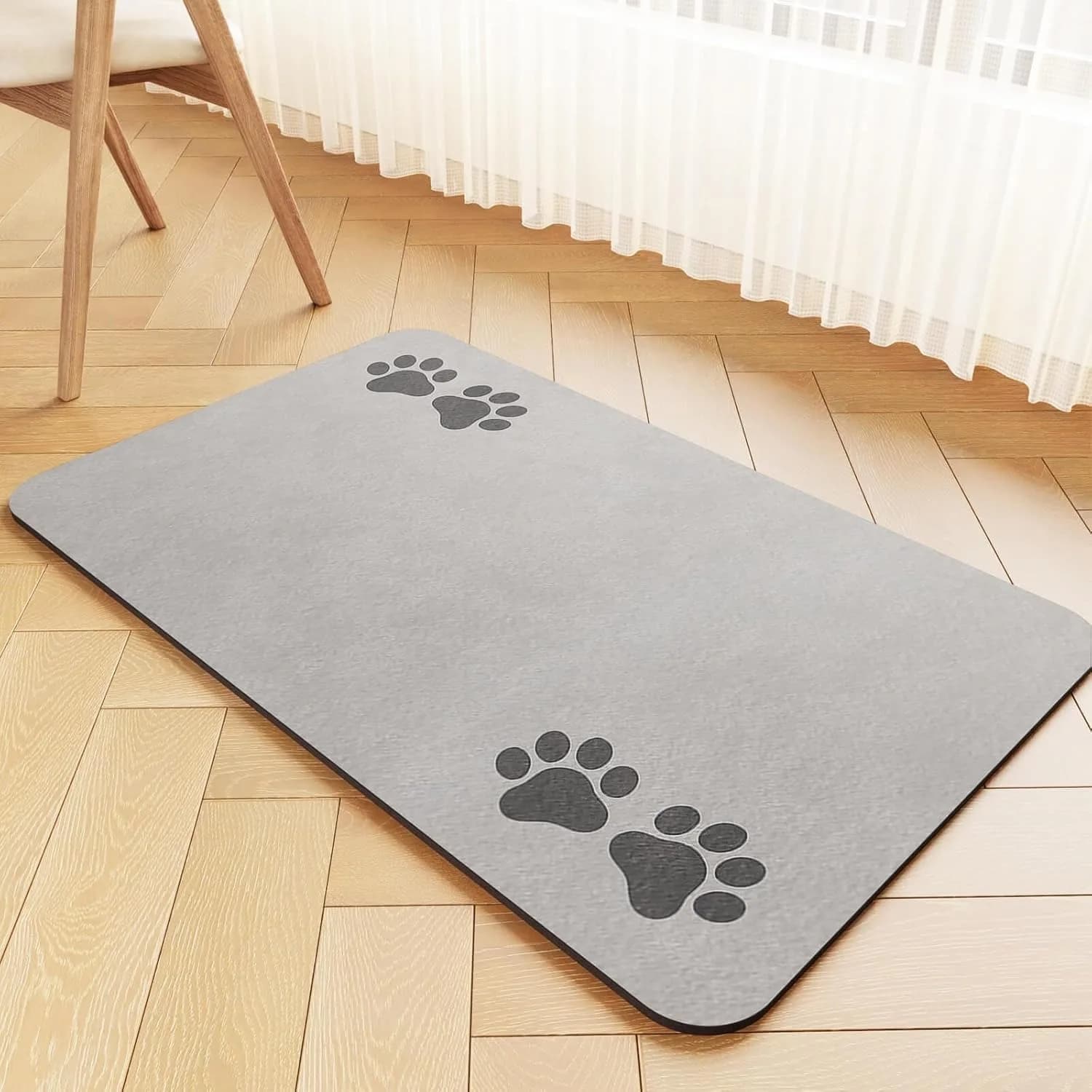 Pet Feeding Mat-Absorbent Pet Placemat for Food and Water Bowl Dog Food Mat No Stains Quick Dry Water Dispenser Mat for Dog