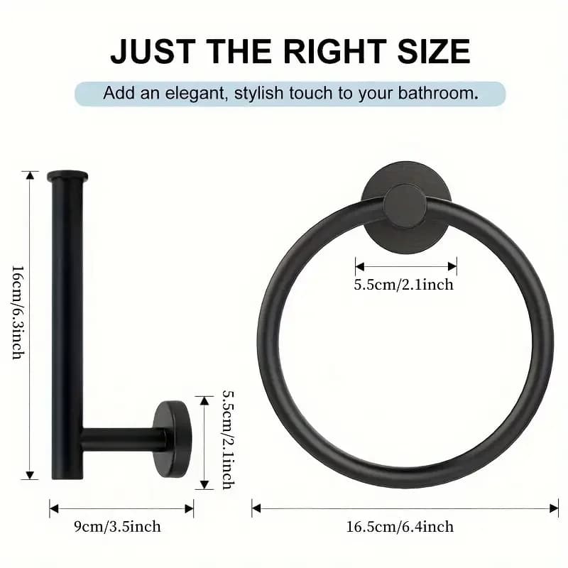 Include porta asciugamani e porta carta igienica, design salvavita, set di accessori per il bagno da 2 pezzi. Set di accessori per il bagno in acciaio inossidabile