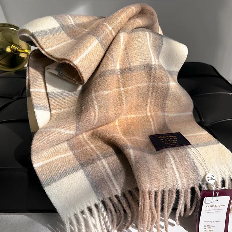New Warm Shawl Women Scarf Luxury Cashmere Winter Blanket Wraps Casual Plaid Print Pashmina Bufanda Travel Poncho Stoles Echarpe